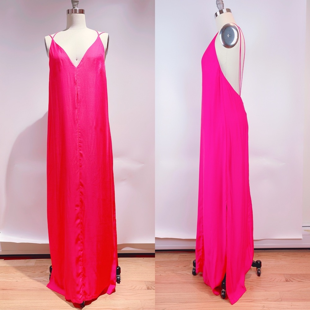 H&M Hot Pink Beach Summer Long Dress Size 12